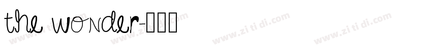 the wonder字体转换